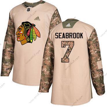 Adidas Chicago Blackhawks #7 Brent Seabrook Maastokuvio Aito 2017 Veterans Day Ommeltu NHL Paita – Nuoret