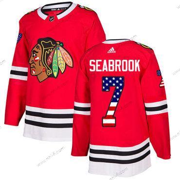 Adidas Chicago Blackhawks #7 Brent Seabrook Punainen Kotiottelu Aito USA Flag Ommeltu NHL Paita – Nuoret