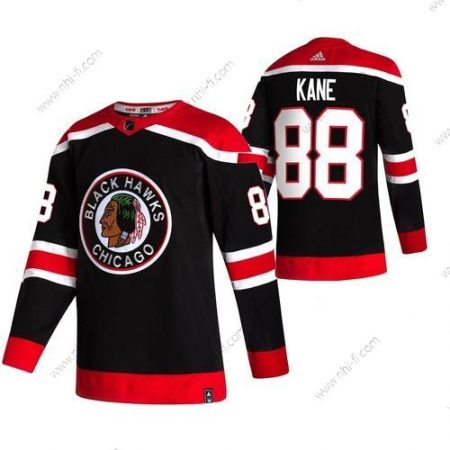 Adidas Chicago Blackhawks #88 Patrick Kane Musta 2020-21 Käänteinen Retro Vaihtopaita NHL Paita – Miesten