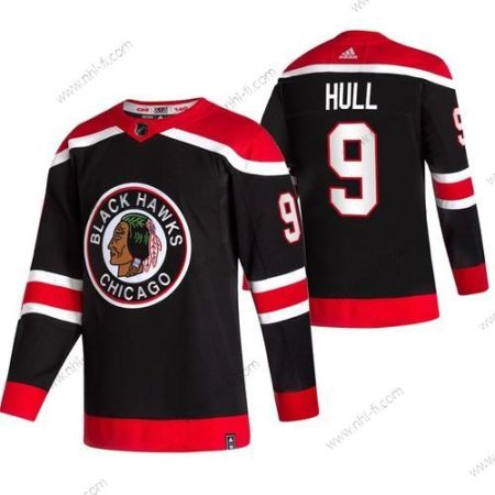 Adidas Chicago Blackhawks #9 Bobby Hull Musta 2020-21 Käänteinen Retro Vaihtopaita NHL Paita – Miesten