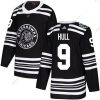 Adidas Chicago Blackhawks #9 Bobby Hull Musta Aito 2019 Talvi Klassinen Ommeltu NHL Paita – Miesten