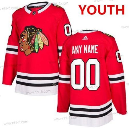 Adidas Chicago Blackhawks Räätälöidyt Aito Punainen Kotiottelu NHL Paita – Nuoret