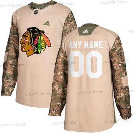 Adidas Chicago Blackhawks Räätälöidyt Maastokuvio Veterans Day Harjoitus Paita – Miesten