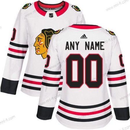 Adidas Chicago Blackhawks Räätälöidyt NHL Aito Valkoinen Paita – Naisten