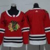 Adidas Chicago Blackhawks Tyhjä Punainen Kotiottelu Aito Ommeltu NHL Paita – Naisten