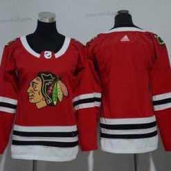 Adidas Chicago Blackhawks Tyhjä Punainen Kotiottelu Aito Ommeltu NHL Paita – Naisten