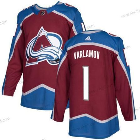 Adidas Colorado Avalanche #1 Semyon Varlamov Kotiottelu Punainen Aito Ommeltu NHL Paita – Miesten