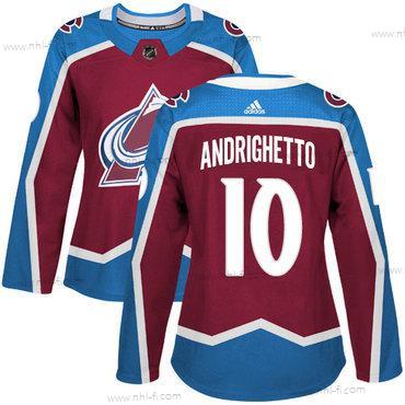 Adidas Colorado Avalanche #10 Sven Andrighetto Kotiottelu Punainen Aito Ommeltu NHL Paita – Naisten