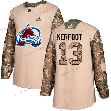 Adidas Colorado Avalanche #13 Alexander Kerfoot Maastokuvio Aito 2017 Veterans Day Ommeltu NHL Paita – Miesten