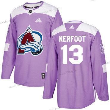 Adidas Colorado Avalanche #13 Alexander Kerfoot Violetti Aito Taistelee syöpää vastaan Ommeltu NHL Paita – Miesten