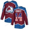 Adidas Colorado Avalanche #14 Rene Robert Kotiottelu Punainen Aito USA Flag Ommeltu NHL Paita – Miesten