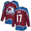 Adidas Colorado Avalanche #17 Tyson Jost Kotiottelu Punainen Aito Ommeltu NHL Paita – Miesten