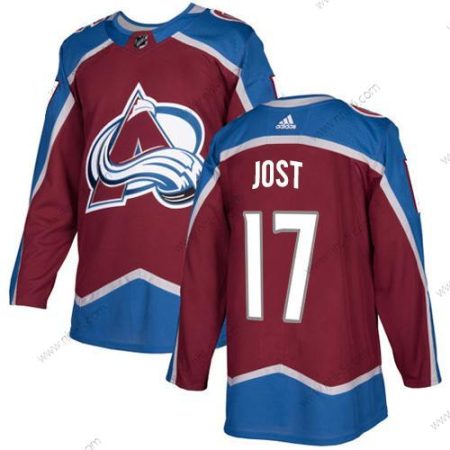 Adidas Colorado Avalanche #17 Tyson Jost Kotiottelu Punainen Aito Ommeltu NHL Paita – Miesten