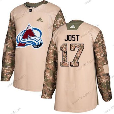 Adidas Colorado Avalanche #17 Tyson Jost Maastokuvio Aito 2017 Veterans Day Ommeltu NHL Paita – Miesten