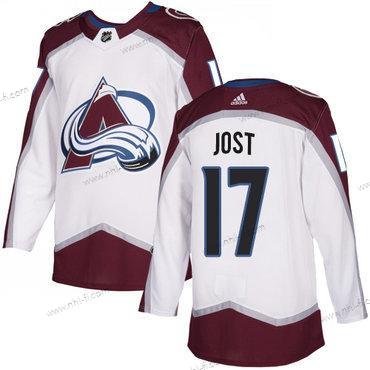 Adidas Colorado Avalanche #17 Tyson Jost Valkoinen Kolmas Aito Ommeltu NHL Paita – Miesten