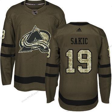 Adidas Colorado Avalanche #19 Joe Sakic Vihreä Salute to Service Ommeltu NHL Paita – Nuoret