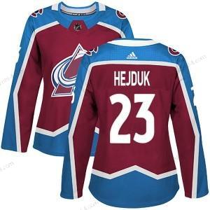 Adidas Colorado Avalanche #23 Milan Hejduk Aito Kotiottelu Punainen Paita – Naisten