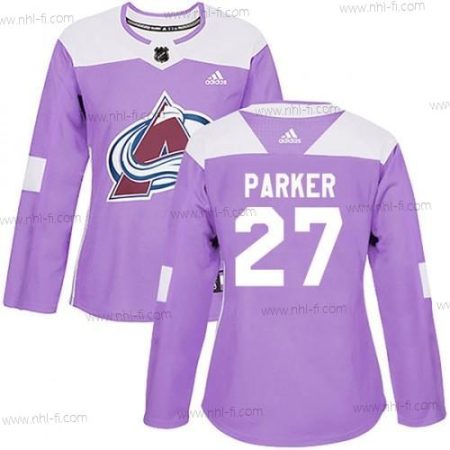 Adidas Colorado Avalanche #27 Scott Parker Aito Taistelee syöpää vastaan Harjoitus Violetti Paita – Naisten