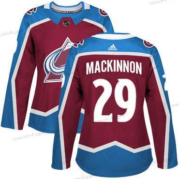 Adidas Colorado Avalanche #29 Nathan Mackinnon Kotiottelu Punainen Aito Ommeltu NHL Paita – Naisten