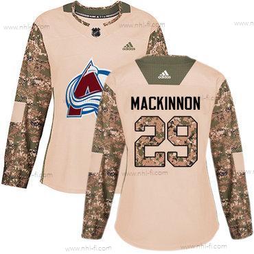 Adidas Colorado Avalanche #29 Nathan Mackinnon Maastokuvio Aito 2017 Veterans Day Ommeltu NHL Paita – Naisten