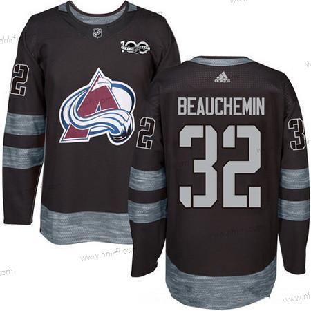 Adidas Colorado Avalanche #32 Francois Beauchemin Musta 100th Vuosipäivä Ommeltu NHL 2017 Jääkiekko Paita – Miesten