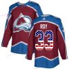 Adidas Colorado Avalanche #33 Patrick Roy Kotiottelu Punainen Aito USA Flag Ommeltu NHL Paita – Miesten