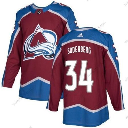 Adidas Colorado Avalanche #34 Carl Soderberg Kotiottelu Punainen Aito Ommeltu NHL Paita – Miesten