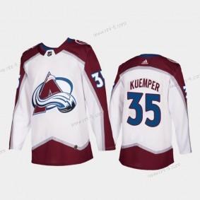 Adidas Colorado Avalanche #35 Darcy Kuemper Valkoinen Ommeltu NHL Paita – Miesten