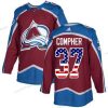 Adidas Colorado Avalanche #37 J.T. Compher Kotiottelu Punainen Aito USA Flag Ommeltu NHL Paita – Miesten