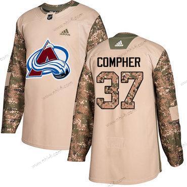 Adidas Colorado Avalanche #37 J.T. Compher Maastokuvio Aito 2017 Veterans Day Ommeltu NHL Paita – Miesten