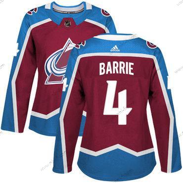 Adidas Colorado Avalanche #4 Tyson Barrie Kotiottelu Punainen Aito Ommeltu NHL Paita – Naisten