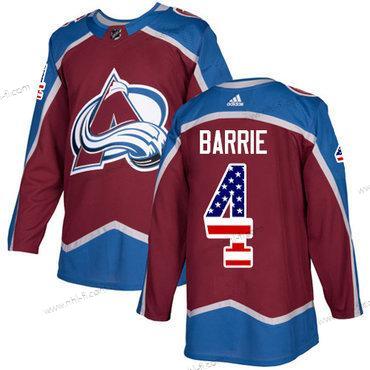 Adidas Colorado Avalanche #4 Tyson Barrie Kotiottelu Punainen Aito USA Flag Ommeltu NHL Paita – Nuoret