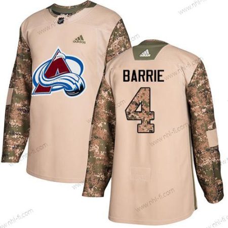 Adidas Colorado Avalanche #4 Tyson Barrie Maastokuvio Aito 2017 Veterans Day Ommeltu NHL Paita – Miesten