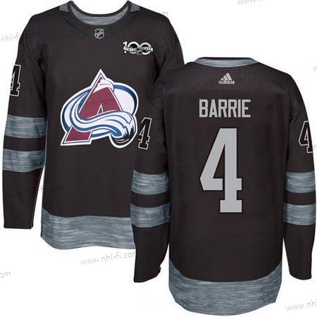 Adidas Colorado Avalanche #4 Tyson Barrie Musta 100th Vuosipäivä Ommeltu NHL 2017 Jääkiekko Paita – Miesten