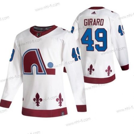 Adidas Colorado Avalanche #49 Samuel Girard Valkoinen 2020-21 Käänteinen Retro Vaihtopaita NHL Paita – Miesten