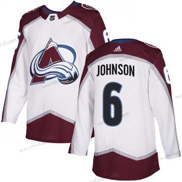 Adidas Colorado Avalanche #6 Erik Johnson Valkoinen Kolmas NHL Paita – Miesten