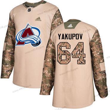 Adidas Colorado Avalanche #64 Nail Yakupov Maastokuvio Aito 2017 Veterans Day Ommeltu NHL Paita – Miesten