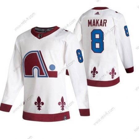 Adidas Colorado Avalanche #8 Cale Makar Valkoinen 2020-21 Käänteinen Retro Vaihtopaita NHL Paita – Miesten