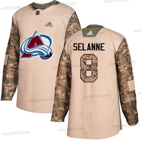 Adidas Colorado Avalanche #8 Teemu Selanne Maastokuvio Aito 2017 Veterans Day Ommeltu NHL Paita – Miesten