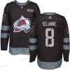 Adidas Colorado Avalanche #8 Teemu Selanne Musta 100th Vuosipäivä Ommeltu NHL 2017 Jääkiekko Paita – Miesten