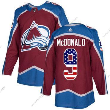 Adidas Colorado Avalanche #9 Lanny Mcdonald Kotiottelu Punainen Aito USA Flag Ommeltu NHL Paita – Nuoret