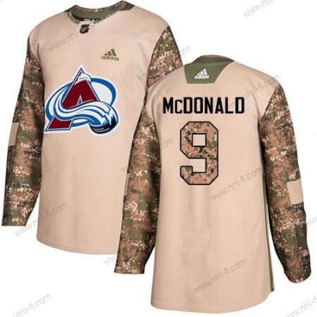 Adidas Colorado Avalanche #9 Lanny Mcdonald Maastokuvio Aito 2017 Veterans Day Ommeltu NHL Paita – Miesten