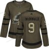 Adidas Colorado Avalanche #9 Lanny Mcdonald Vihreä Salute to Service Ommeltu NHL Paita – Naisten