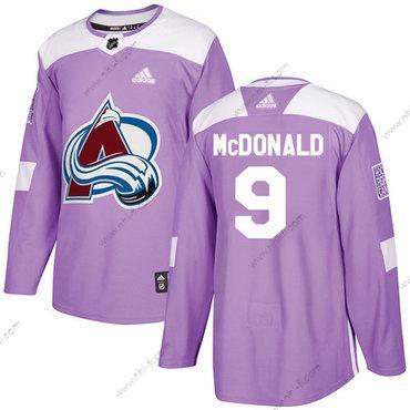 Adidas Colorado Avalanche #9 Lanny Mcdonald Violetti Aito Taistelee syöpää vastaan Ommeltu NHL Paita – Miesten