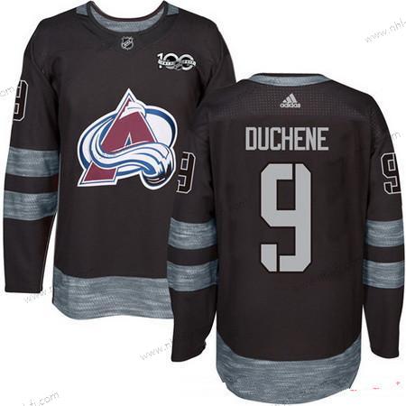 Adidas Colorado Avalanche #9 Matt Duchene Musta 100th Vuosipäivä Ommeltu NHL 2017 Jääkiekko Paita – Miesten