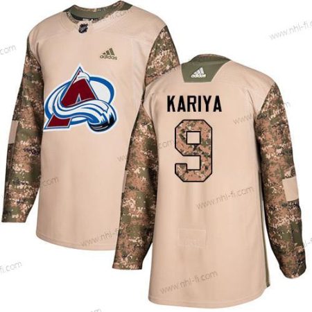 Adidas Colorado Avalanche #9 Paul Kariya Maastokuvio Aito 2017 Veterans Day Ommeltu NHL Paita – Miesten