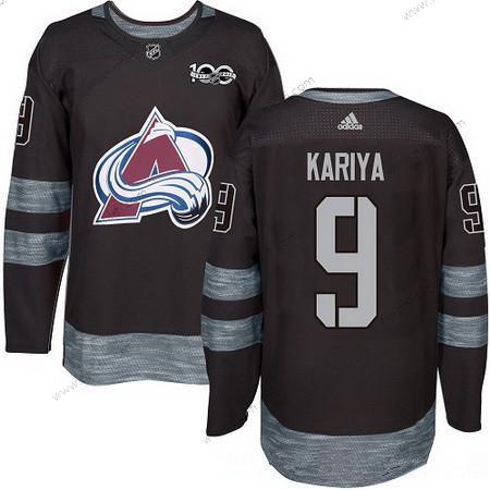 Adidas Colorado Avalanche #9 Paul Kariya Musta 100th Vuosipäivä Ommeltu NHL 2017 Jääkiekko Paita – Miesten