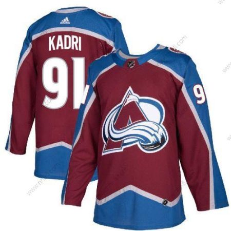 Adidas Colorado Avalanche #91 Nazem Kadri Aito Kotiottelu Punainen Paita – Miesten