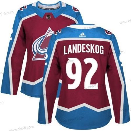 Adidas Colorado Avalanche #92 Gabriel Landeskog Kotiottelu Punainen Aito Ommeltu NHL Paita – Naisten