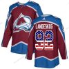 Adidas Colorado Avalanche #92 Gabriel Landeskog Kotiottelu Punainen Aito USA Flag Ommeltu NHL Paita – Nuoret